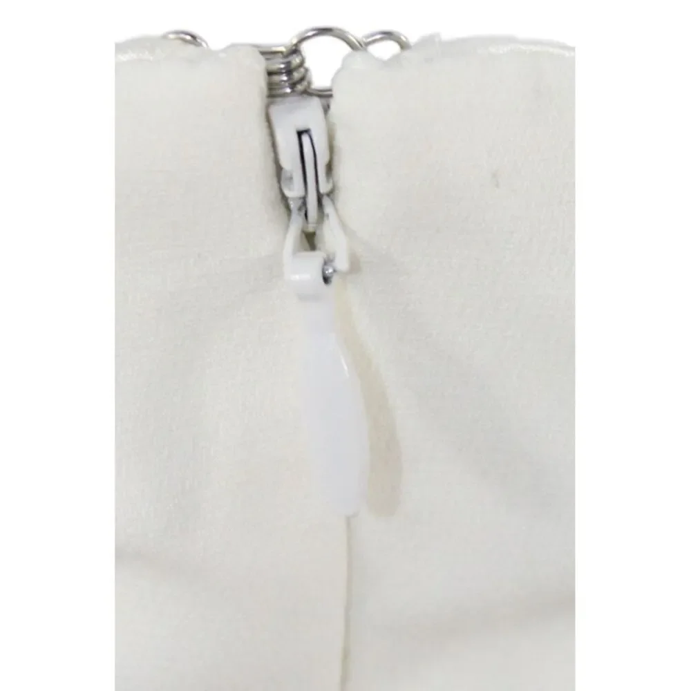 Jill Jill Stuart Women Halter Ivory Jumpsuit Zip Sleeveless Wedding Size 4